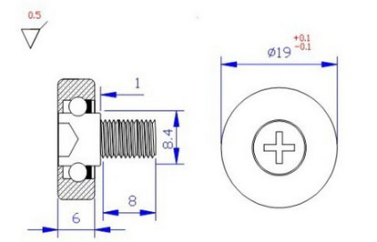 DR19C1L8 Plastic Drawer Roller Wheels DR19 For Cash Registers.jpg