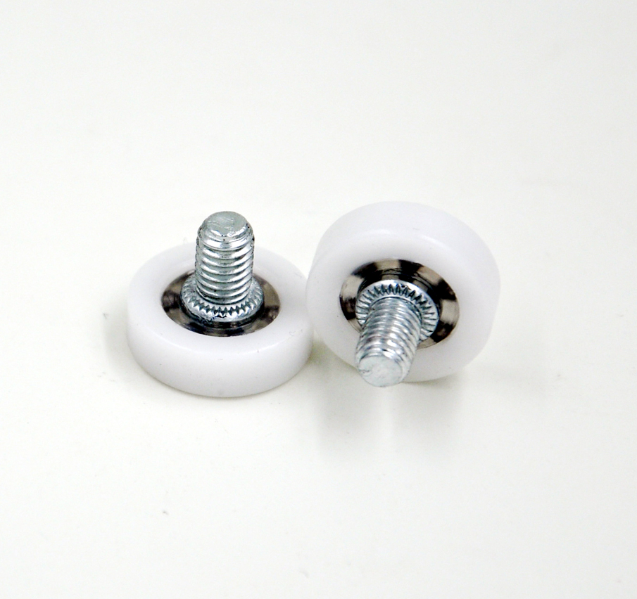 nylon roller bearings drawer roller wheels DR19C1L8 plastic sliding door roller plastic bearings with screw M6x19x6mm