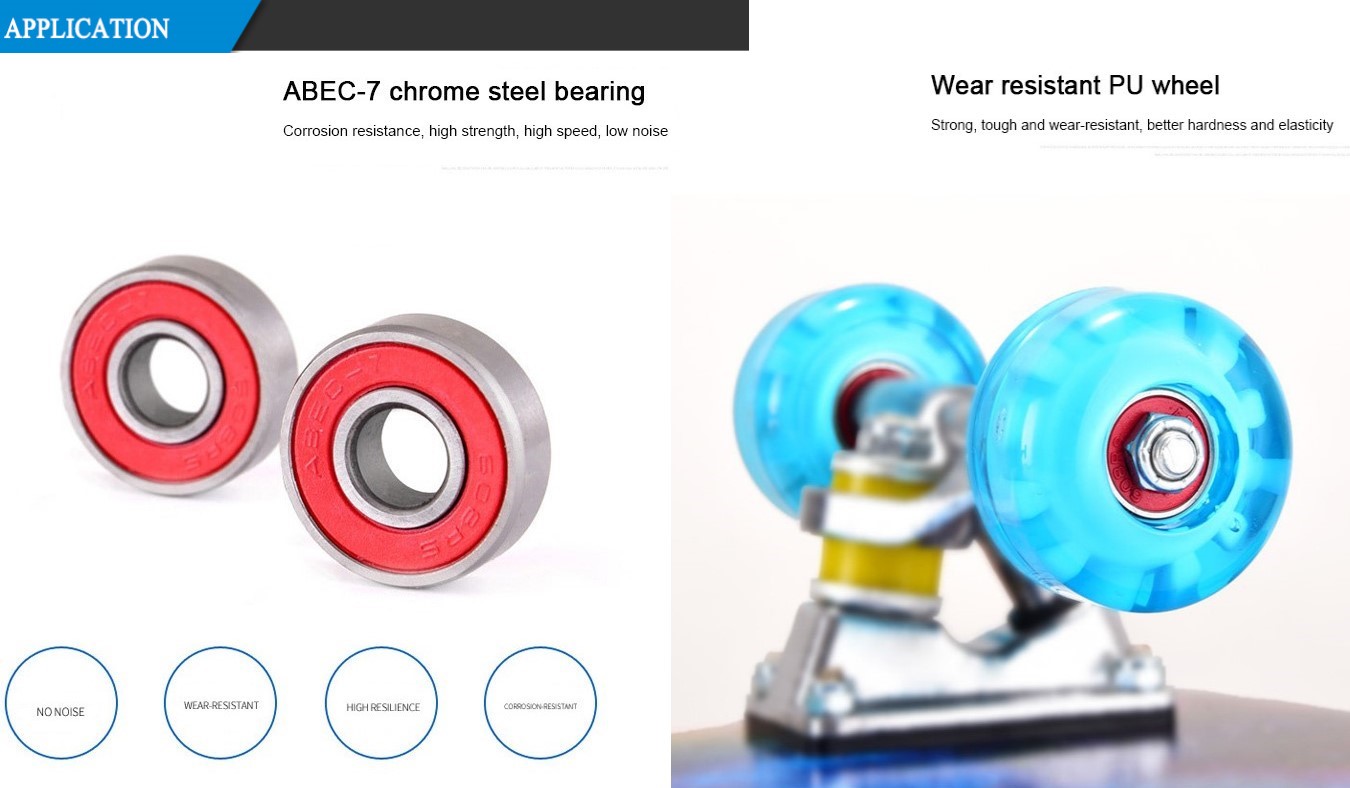 Wholesale high speed 608 2rs 608rs skate board 608 ILQ 11 bearing custom skateboard bearings.jpg