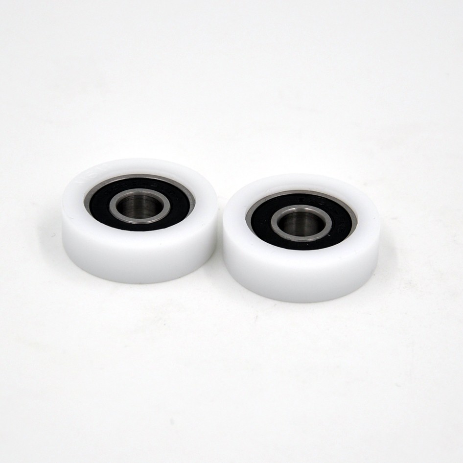 BS600038-11 10x38x11mm Plastic Rope Pulley Wheel with Bearings, High Load Capacity
