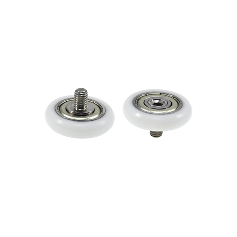 BSR60830-7C1L8M6 Adjustable Plastic Bearing with Rubber Coating and External Thread for Conveyor Systems.jpg