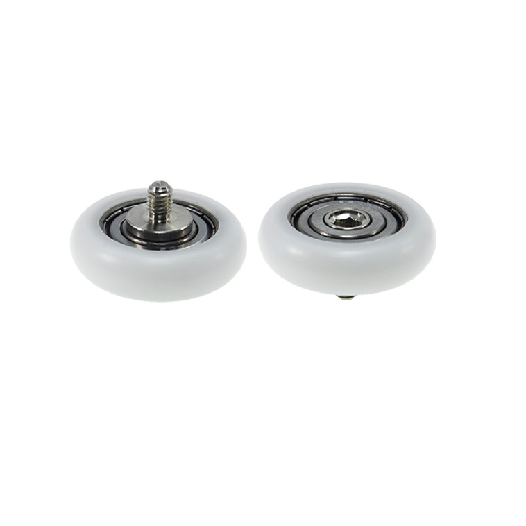 BSR620040-11C1L8M6 M6x40x11mm Precision Grade Rubber Coated Roller Conveyor Bearings Sliding Plastic Shower Door Stall Rollers.jpg