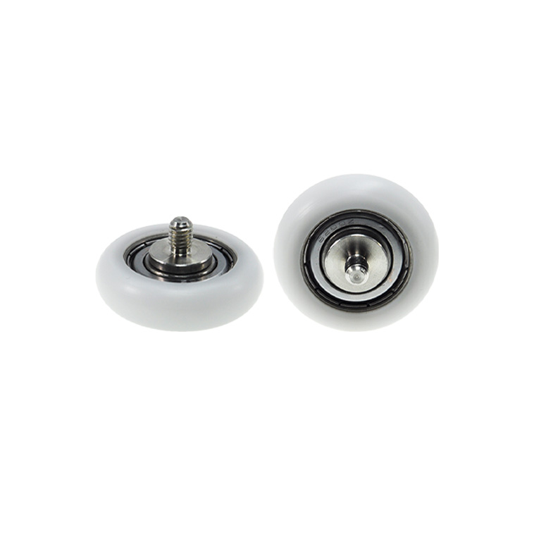 BSR620040-11C1L8M6 M6x40x11mm Precision Grade Rubber Coated Roller Conveyor Bearings Sliding Plastic Shower Door Stall Rollers.jpg