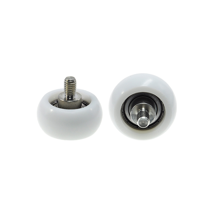 BSR620042-20C1L12M8 M8x42x20mm Modern Design Aluminum Wardrobe Sliding Door Roller Rubber Roller Pom Plastic Wheel Bearing Pulley.jpg
